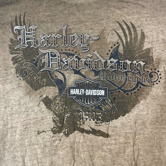 Vintage Harley Davidson Distressed Tank Top Womens Size Large Sleeveless Studded - Picture 7 of 12